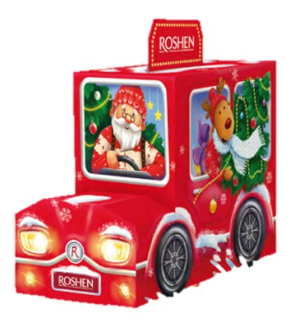 Подарунок новорічний ROSHEN №3 Автомобіль Санти, 303г